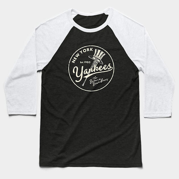 New York Yankees Top Hat 2 by Buck Tee Baseball T-Shirt by Buck Tee